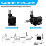 3435 GPH External & Submersible Pond Pump 105W Variable Frequency with External Controller