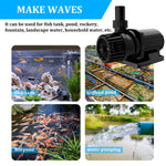 1056 GPH External & Submersible Pond Pump 40W Variable Frequency with External Controller