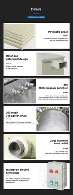 Koi Pond Macro Drum Filtration System Filters Ponds Up To 71,850 Gallons At 80,700 Gallons Per Hour (GPH)