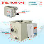 T5 Automatic Rotary Drum Pond Filter | 1,345 GPH / 1,320-Gallon (5-Ton) Capacity | Self-Cleaning Backwash & Biochemical Filtration – Koi Pond, Aquaculture & Freshwater Drum Filter System