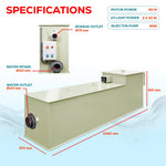 Drum Micro Filter Pond Filtration System | 8,070 GPH / 30-Ton Capacity | Automatic Self-Cleaning, UV Sterilizer, Biochemical Filter Media – Koi Pond & Aquaculture Water Filter