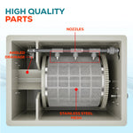 T30 Automatic Rotary Drum Pond Filter | 8,070 GPH / 7,194-Gallon (30-Ton) Capacity | Self-Cleaning Backwash & Biochemical Filtration – Large Koi Pond & Commercial Aquaculture Drum Filter System