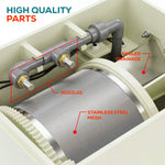 T5 Automatic Rotary Drum Pond Filter | 1,345 GPH / 1,320-Gallon (5-Ton) Capacity | Self-Cleaning Backwash & Biochemical Filtration – Koi Pond, Aquaculture & Freshwater Drum Filter System