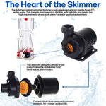 Protein Skimmer 170-370 Gal Ocean Coral Reef Fish Saltwater Aquarium Pump