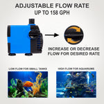 Aqua Dream 160 GPH Pond Fountain Feature Adjustable Water Pump 15’ SJTW 3-Prong Plug