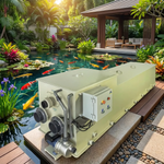 BTS50 Automatic Drum Micro Filter Pond Filtration System | 13,450 GPH / 12,000-Gallon (50-Ton) Capacity | Self-Cleaning, Dual UV40W Sterilizer & Biochemical Filter Media – Commercial Koi Pond & Aquaculture Water Filter