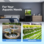 530 GPH Submersible Pond & Fountain Pump | Adjustable Flow, Epoxy-Sealed, UL Listed – Waterfall, Hydroponics & Aquaponics Water Feature Pump, 45W, 3-Prong SJTW Cord